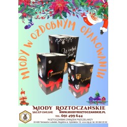 4 x1000g miodu w ozdobnym opakowaniu